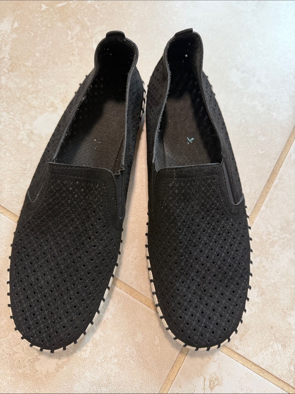 Skechers Black Slip-On Perforated Women's Loafers